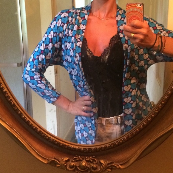 Sweet heart retro cardi 3/4 sleeve sweater top - Picture 5 of 5